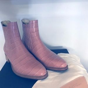 Angela Scott Mr. Jagger Chelsea Boots Pink Croc